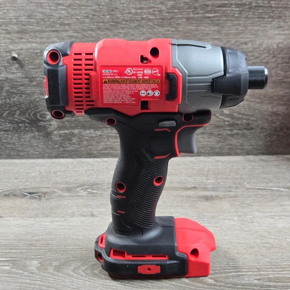 CRAFTSMAN CMCF800C1 V20 20V MAX Lithium-Ion 1/4-Inch Cordless Impact Driver Only